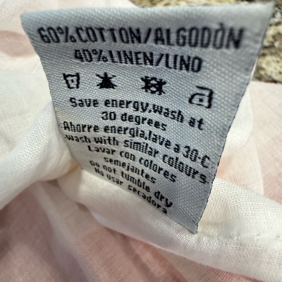 Pepaloves plaid linen blend mini skirt orange & white pockets SZ SM - Picture 6 of 11